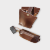 bag se vinho + Necessaire para assessórios Marrom
